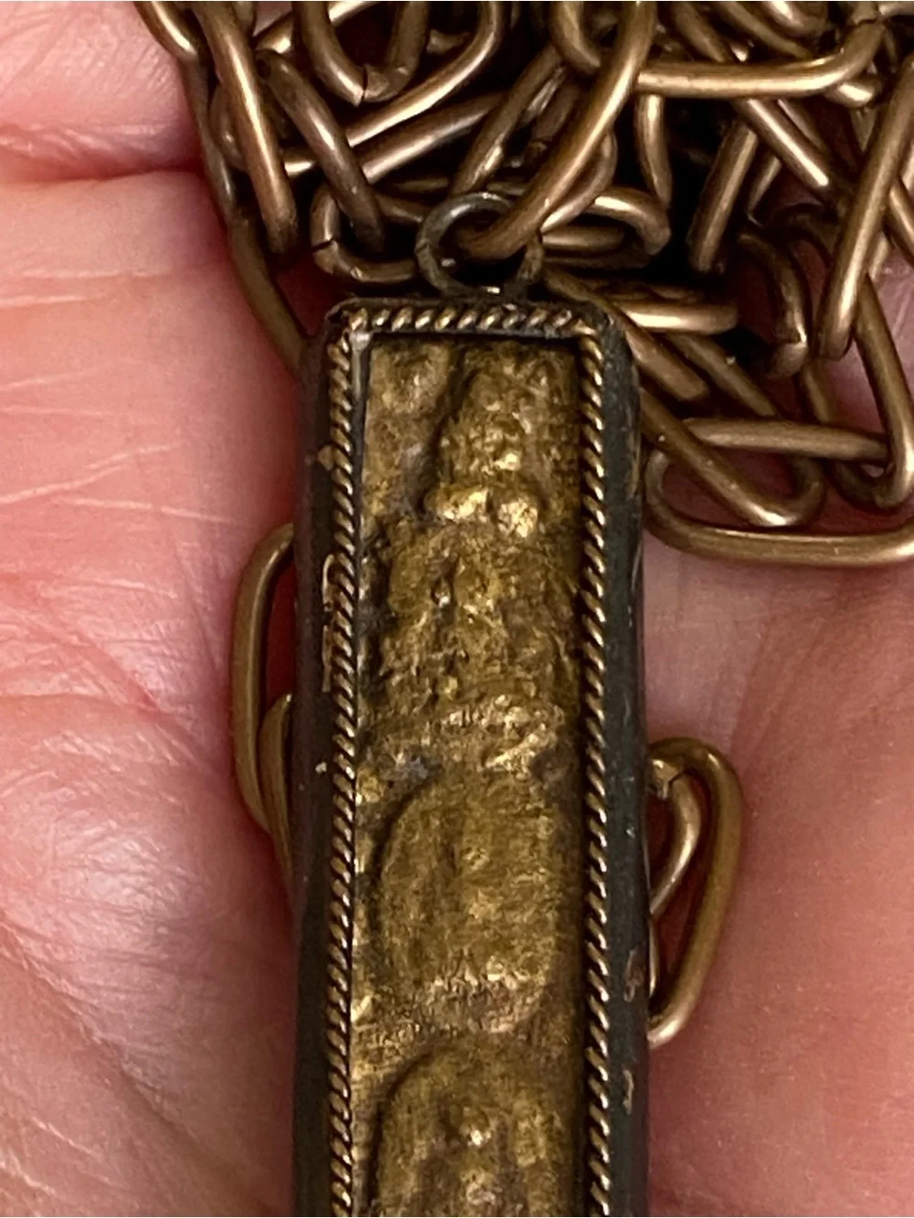 Vintage Bronze Buddha Necklace
